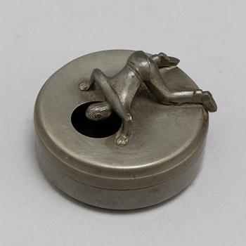 A PEWTER BUTTON BOX, 'Originell', Widerholm & Dahlberg, Eskilstuna.