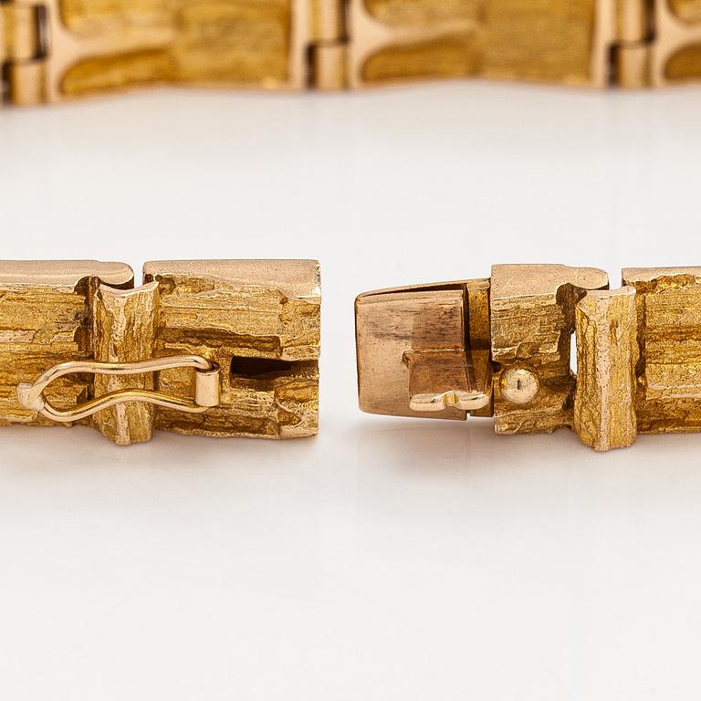 Björn Weckström, bracelet, "Cascade", 14K gold.