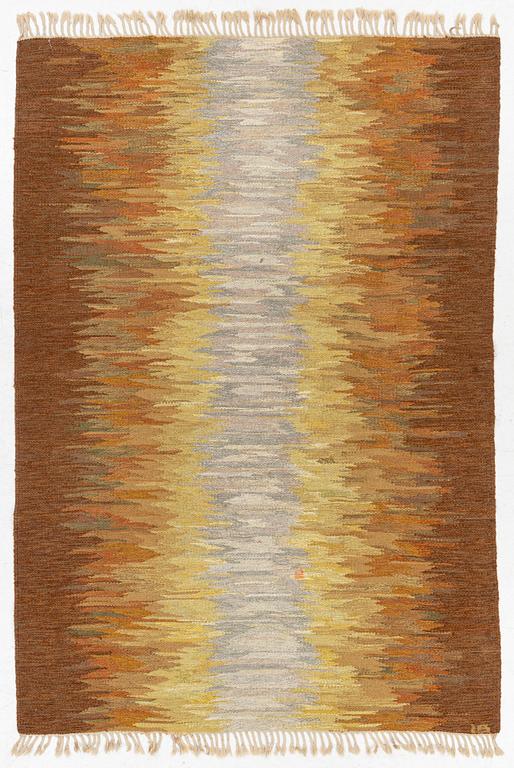 Rug, flat weave, signed IB, 235x167 cm. 20th century.