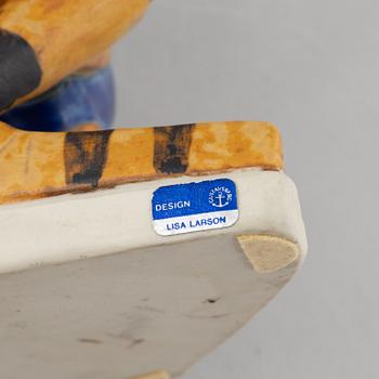 Lisa Larson, figuriner, 2 st, stengods, "Ishockeyspelare", Gustavsberg.