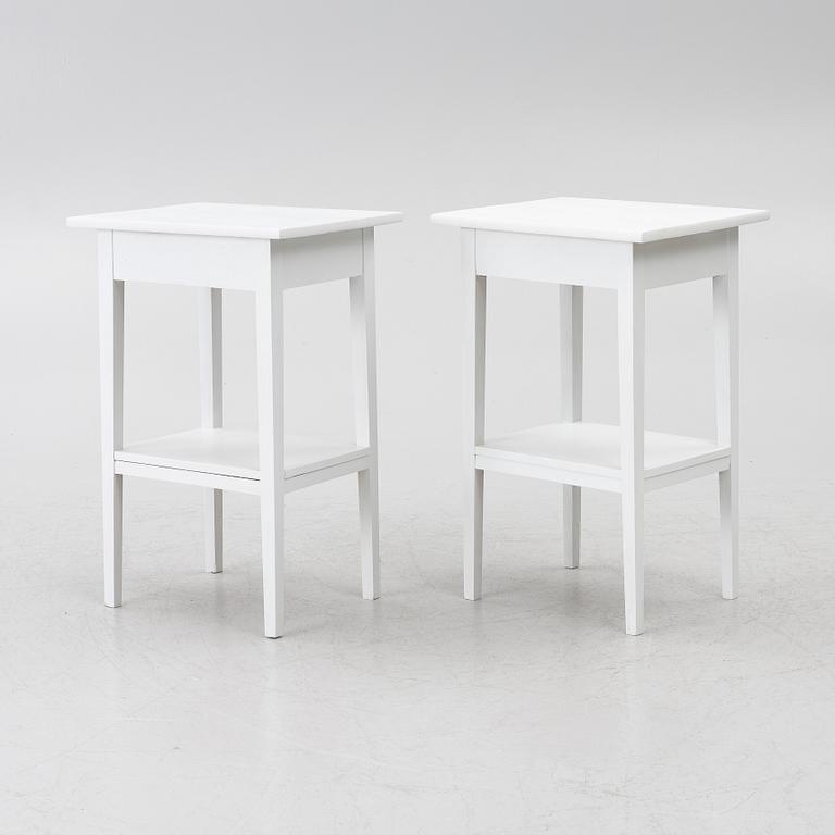 Bedside tables, a pair, 20th century,