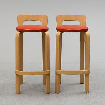 ALVAR AALTO, barstolar, ett par, Artek, Finland.
