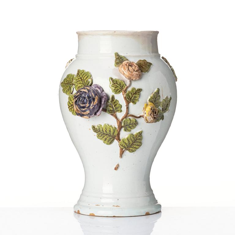 A German faience jar, Hannoversch Münden, 18th Century.