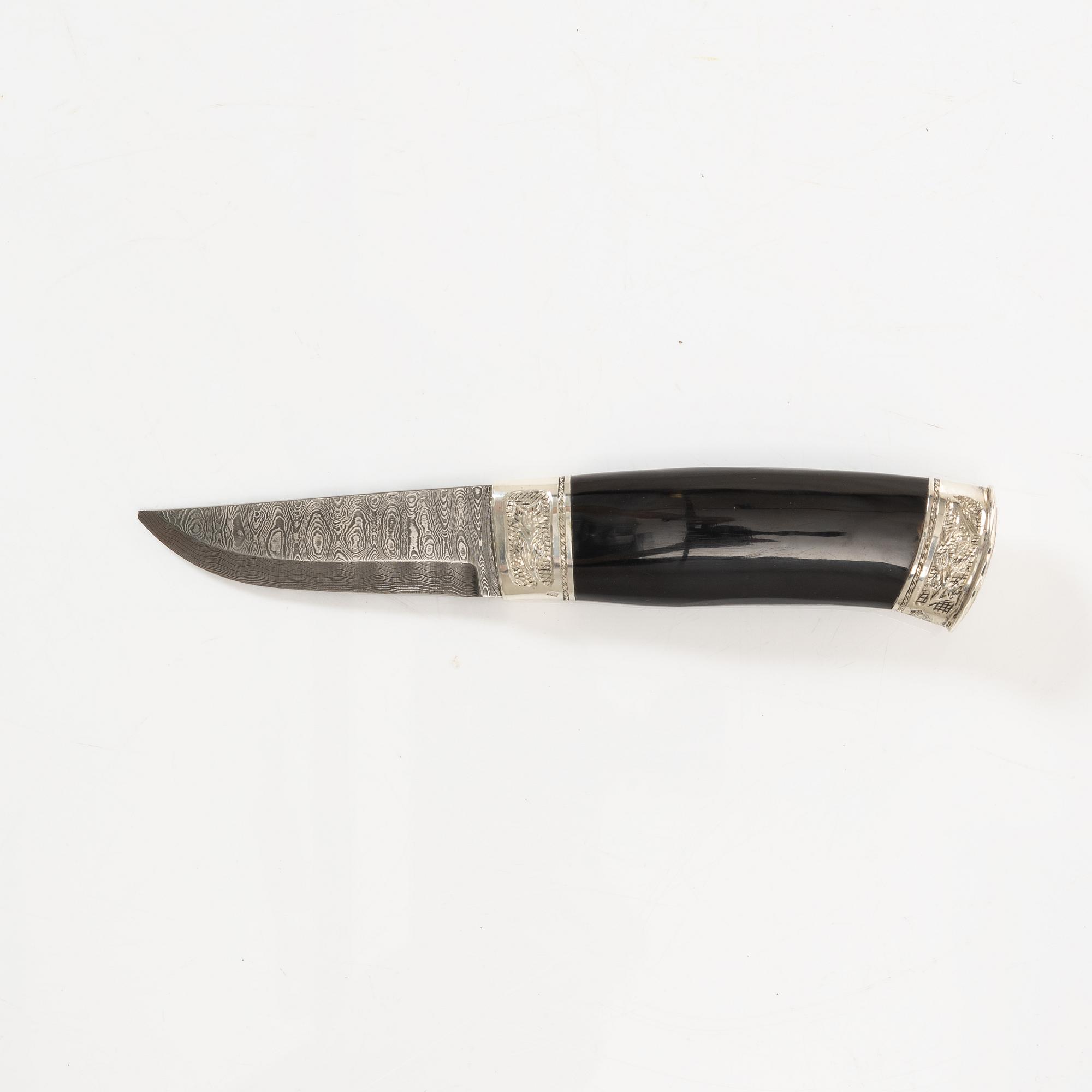 Kniv-Jocke, (Jan Olsson), kife in sheath, signed.