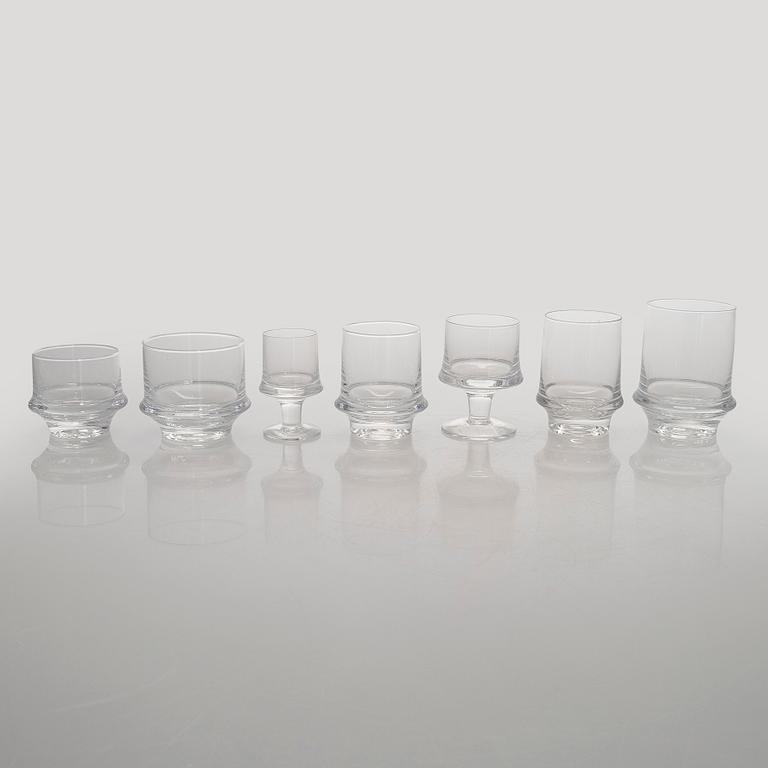 Tapio Wirkkala, A 217-piece glass service 'Marski', Iittala Finland.