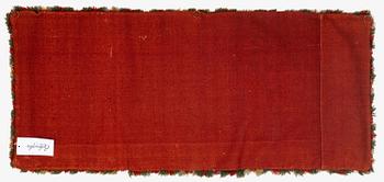 Åkdyna, korsstygnsbroderad, 105 x 45 cm, sannolikt Wemmenhögs härad, Sydvästra Skåne, daterad 1831.