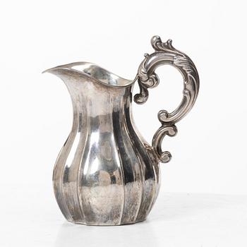A Swedish silver cream jug, mark of Gustaf Möllenborg (Carl Teodor Ferón), Stockholm 1862.