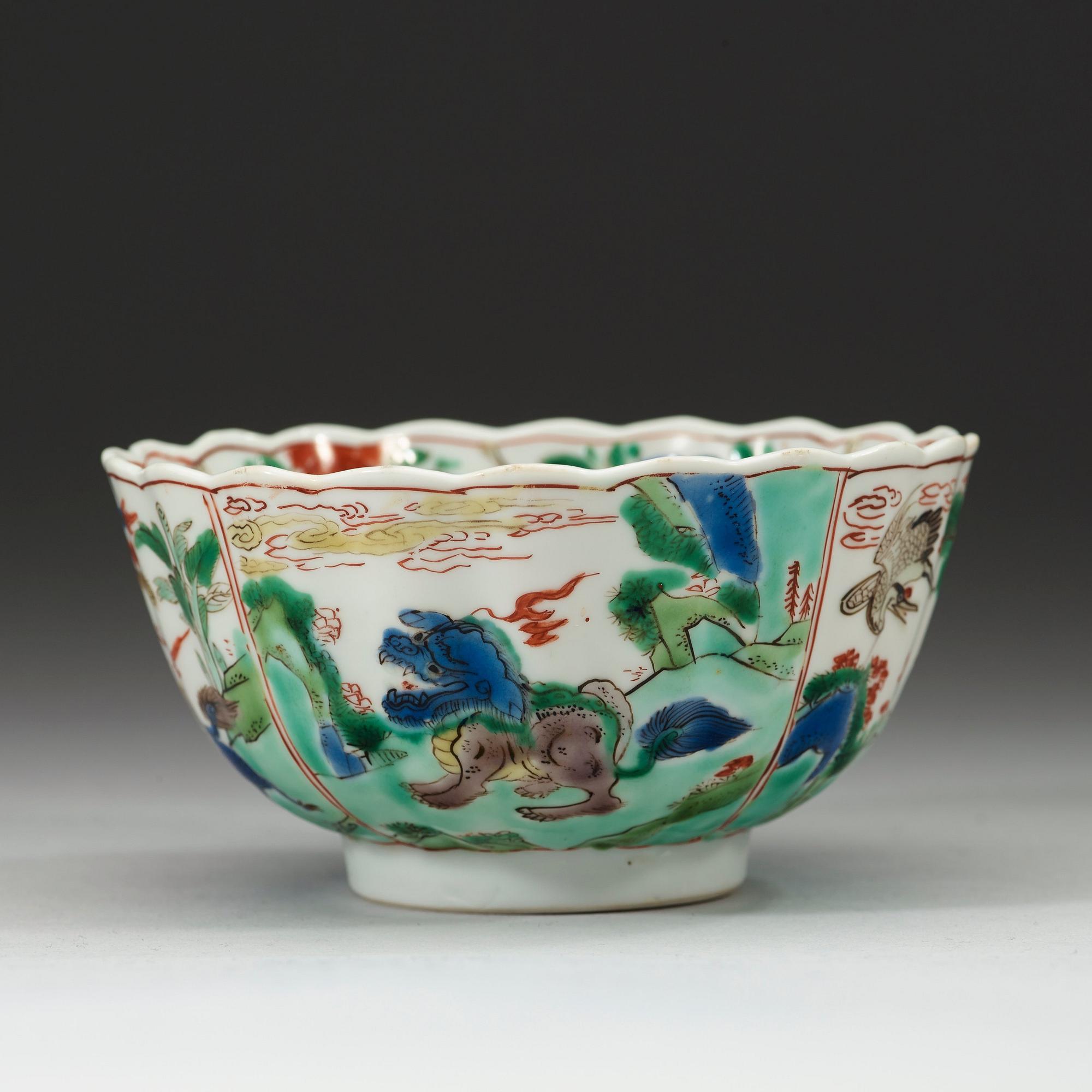 SKÅL, porslin, Qingdynasti Kangxi (1662-1722).