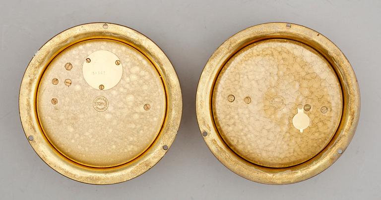 SKEPPSUR SAMT BAROMETER, mässing, Schatz, 1900-talets mitt.