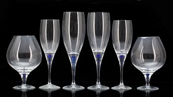 GLASSERVIS, 16 st, "Intermezzo", design Erika Lagerbielke. Orrefors,