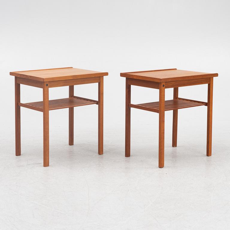 Sängbord, ett par, AB Emmaboda Möbelfabrik, 1950/-60-tal.