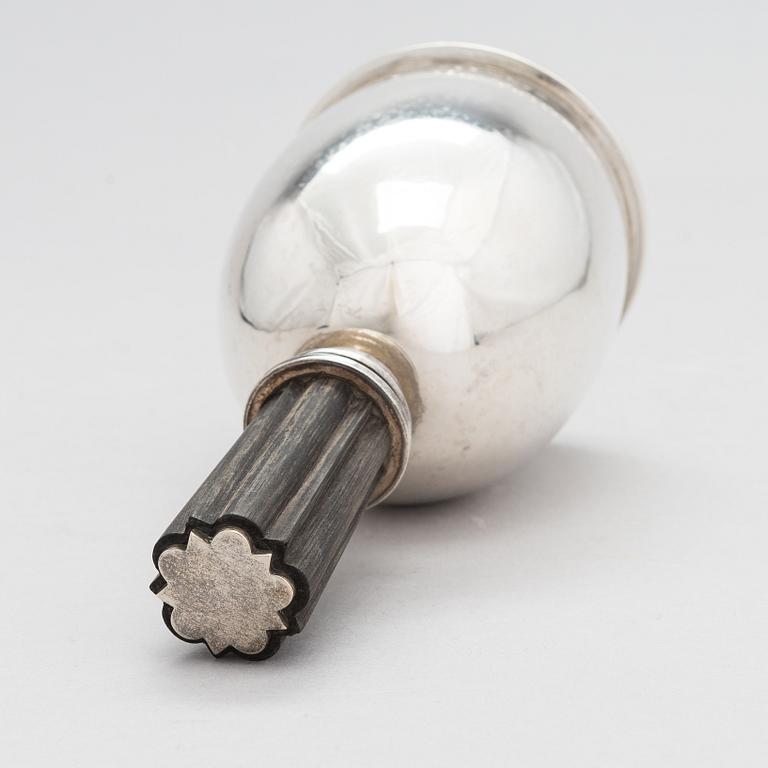 A sterling silver table bell, sterling silver, model 729, Georg Jensen Wendel A\S, Köpenhamn, Denmark 1945-51.