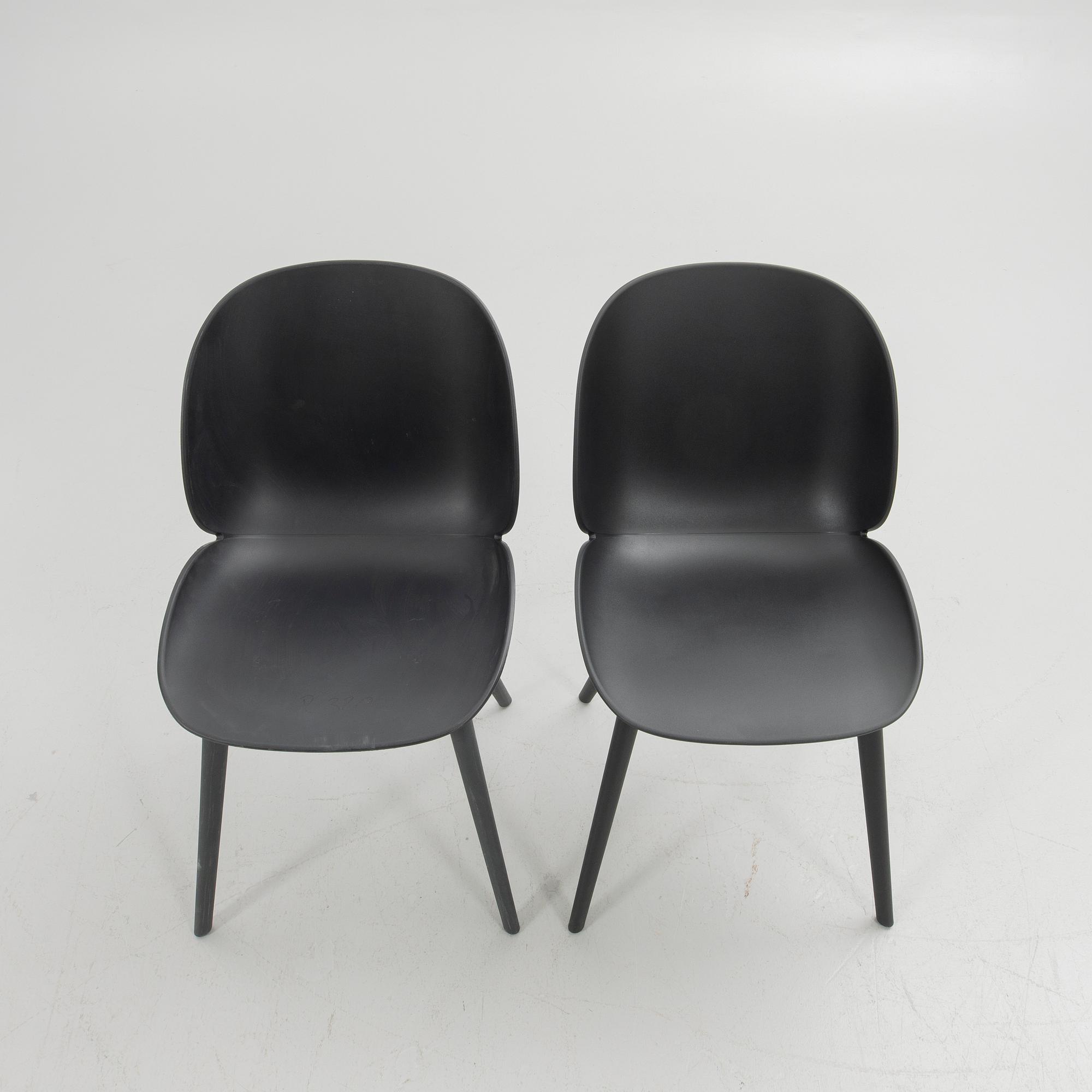 GamFratesi, chairs, 4 pcs, "Beetle Chair", Gubi, Denmark.