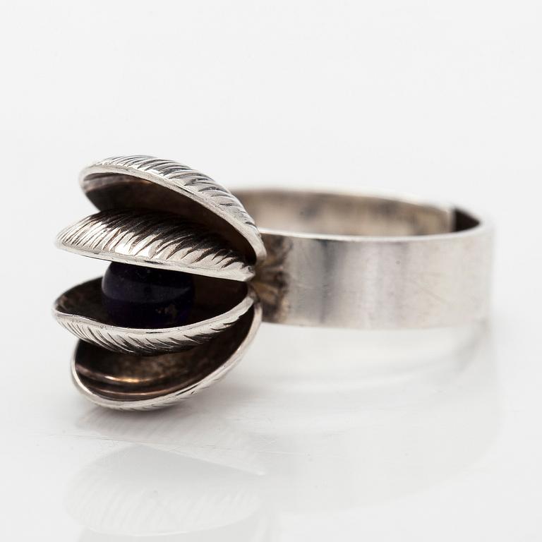 Elis Kauppi, sormus, ametisti, hopea, Kupittaan Kulta, Turku 1970.