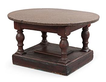 A Swedish Baroque 18th century stone top table.