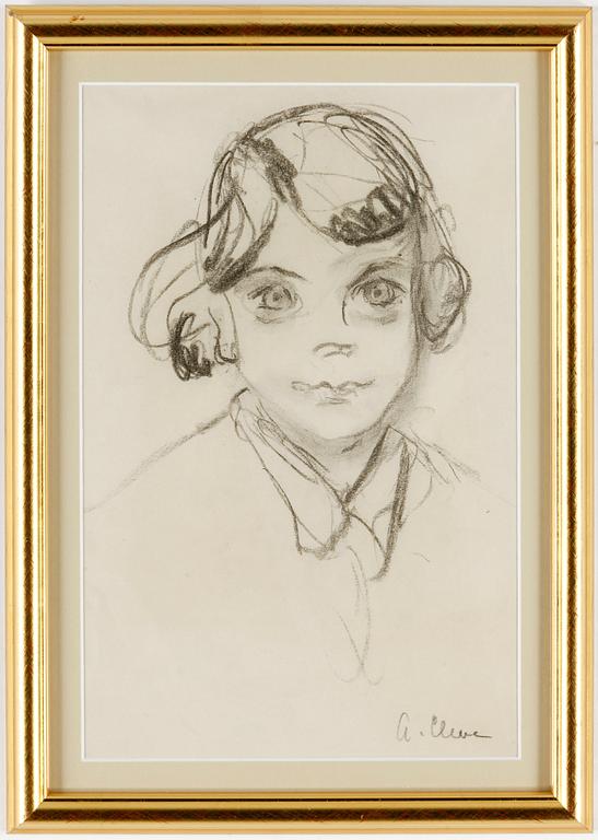 AGNES CLEVE, blyerts, signerad.