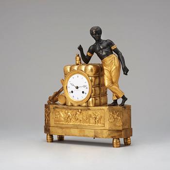 An Empire early 19th century mantel clock by Gustaf Undén, master 1800.