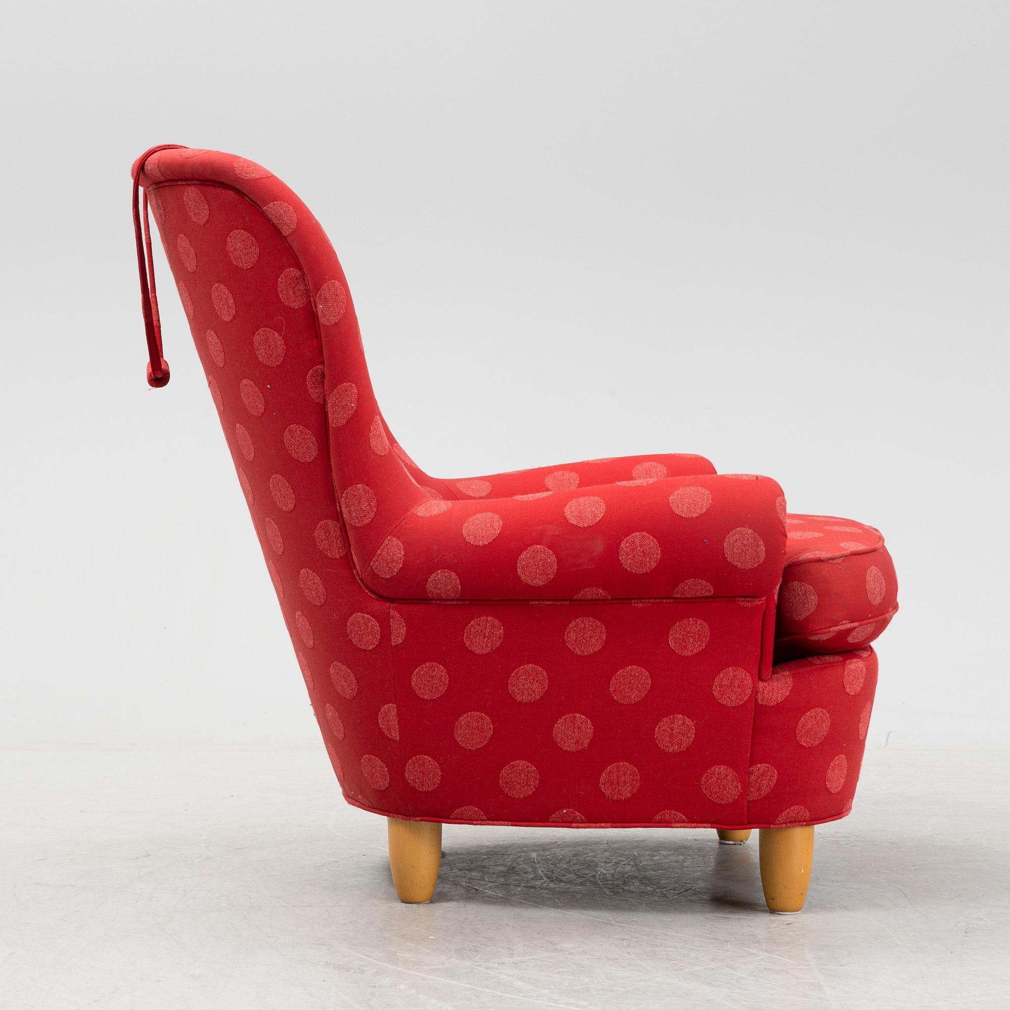 Carl Malmsten, fåtölj, "Jättepaddan", O.H. Sjögren, Tranås.