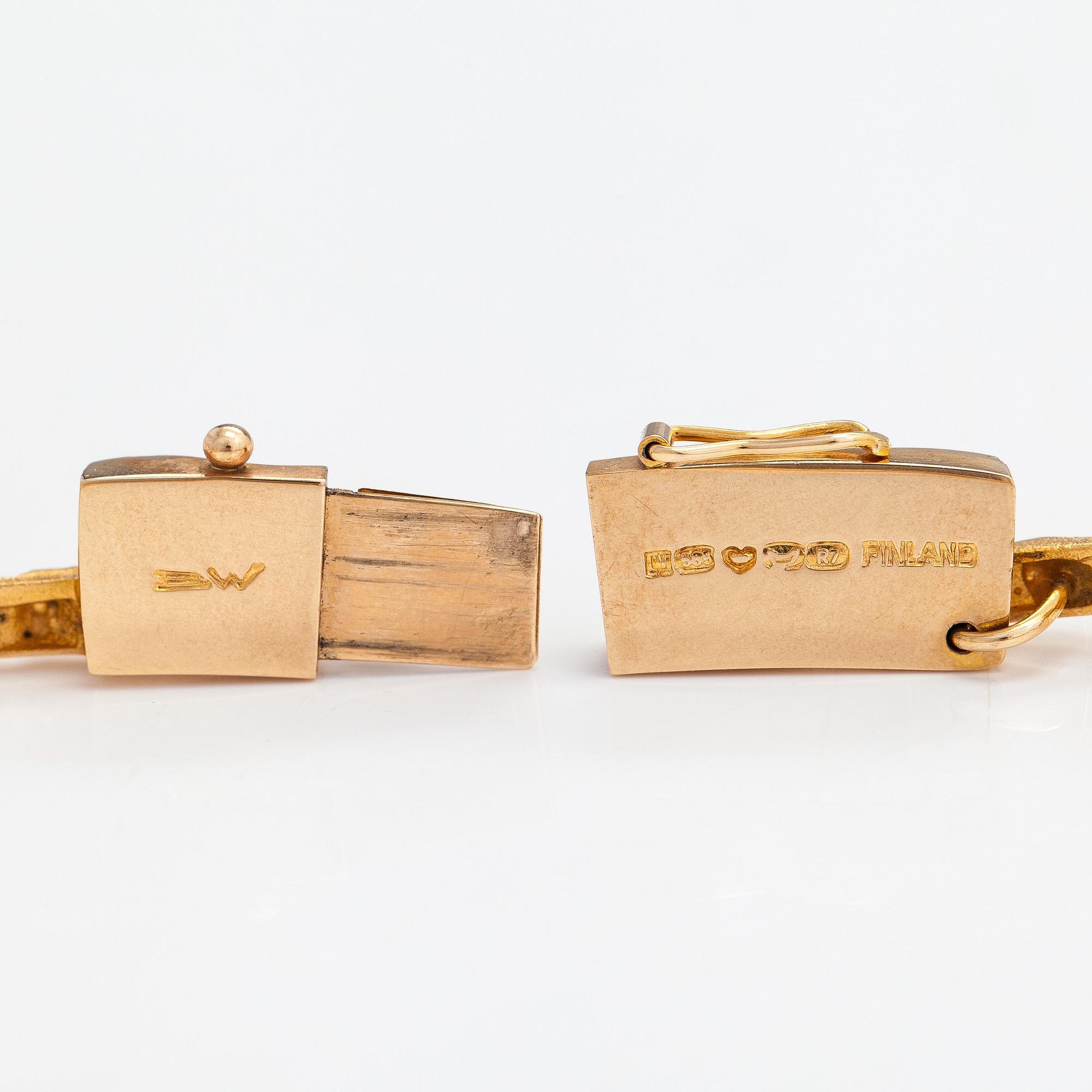Björn Weckström, collier "Stor tundra", 14K guld. Lapponia 1970.