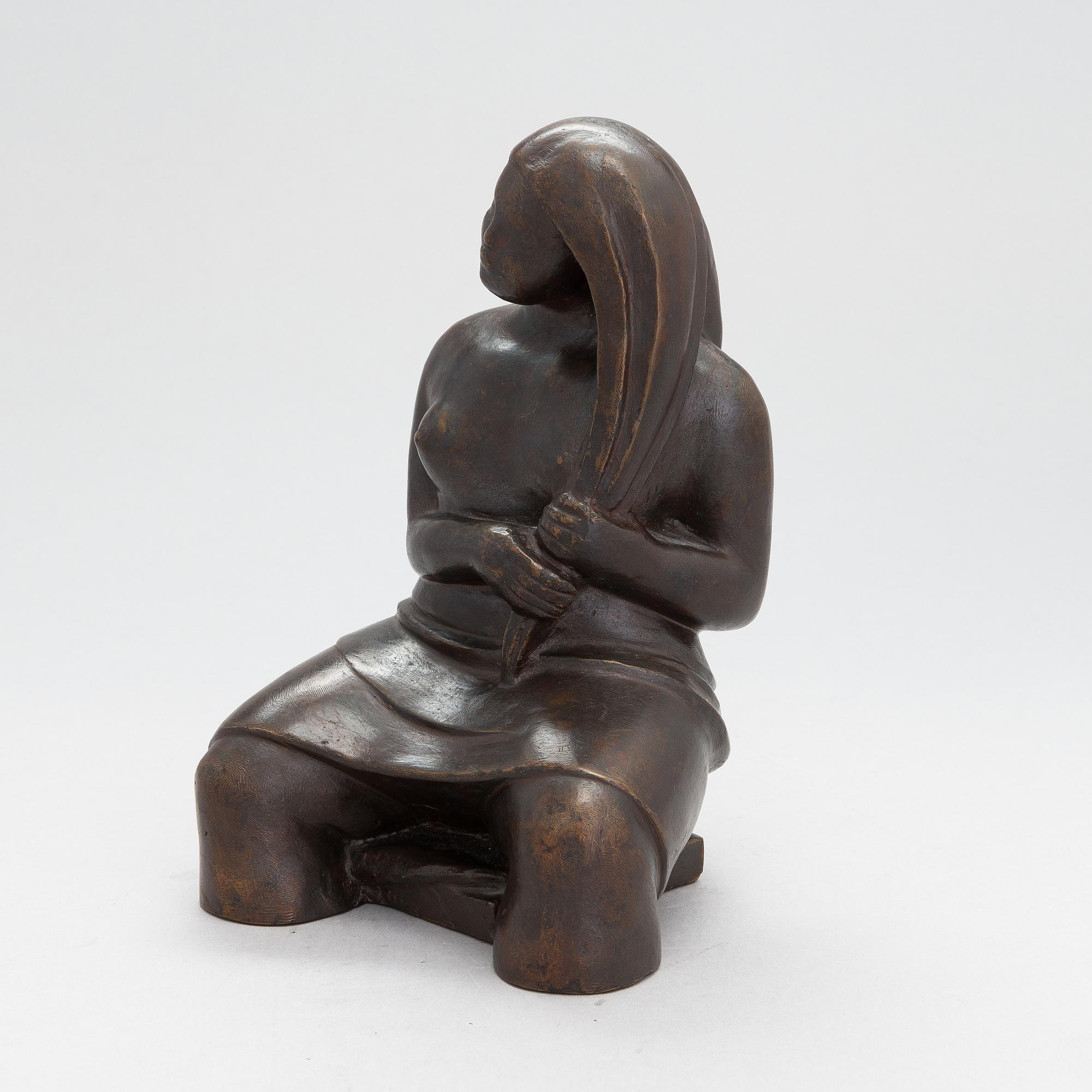 Carl Wilhelms, skulptur, brons, signerad och daterad 1945.