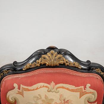 Chairs, 1 pair, late 19th century Neorococo.