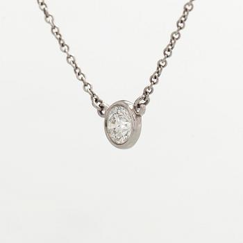Tiffany & Co, Elsa Peretti, a platinum necklace, "Diamonds by the Yard' with a brilliant-cut diamond.