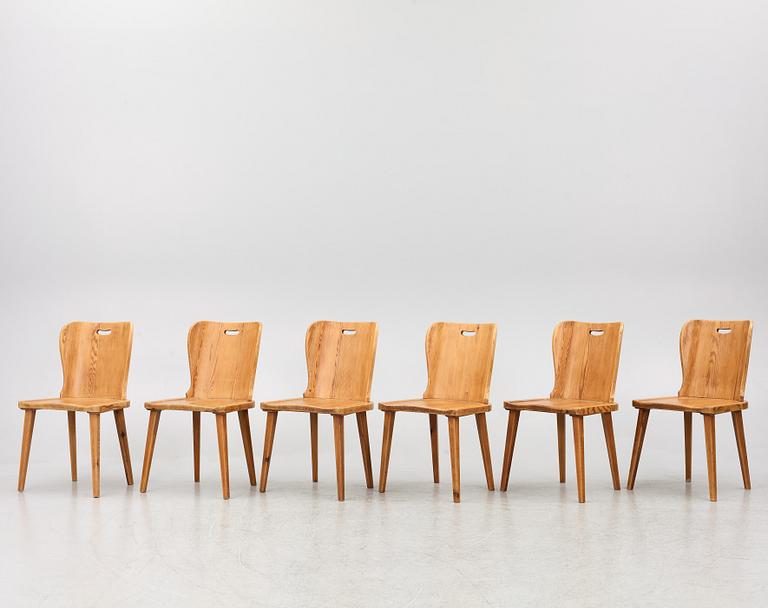 AB ÅBY Möbelfabrik, stolar 6 st, Sportstugemöbler, 1940-50-tal.