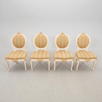 Chairs, 4 pcs, Gustavian style, Johan Ekman, second half of the 20th century.