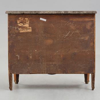 BYRÅ, av Gustaf Foltiern (mästare i Stockholm 1771-1804), ej signerad, gustaviansk, 1700-talets slut.