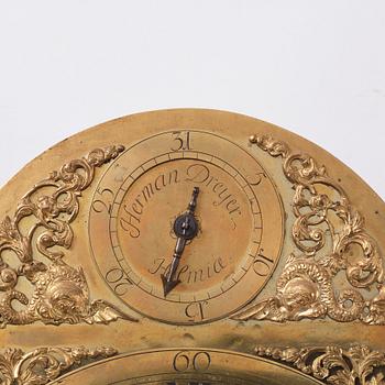 Golvur, märkt Herman Dreyer Holmia, Sverige 1700-talets mitt, Senbarock.