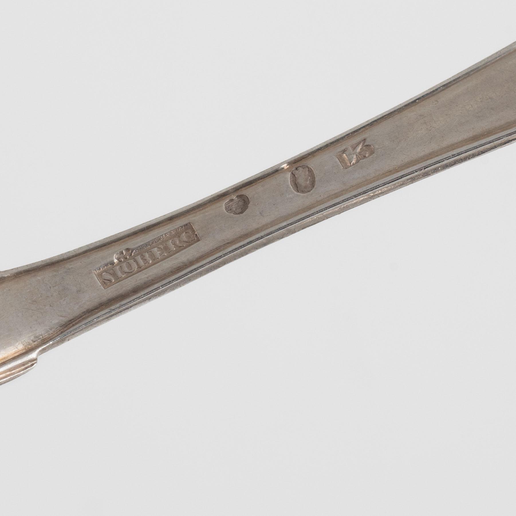 Skedar, 14 st, silver, Sverige, 1700/1800-tal.