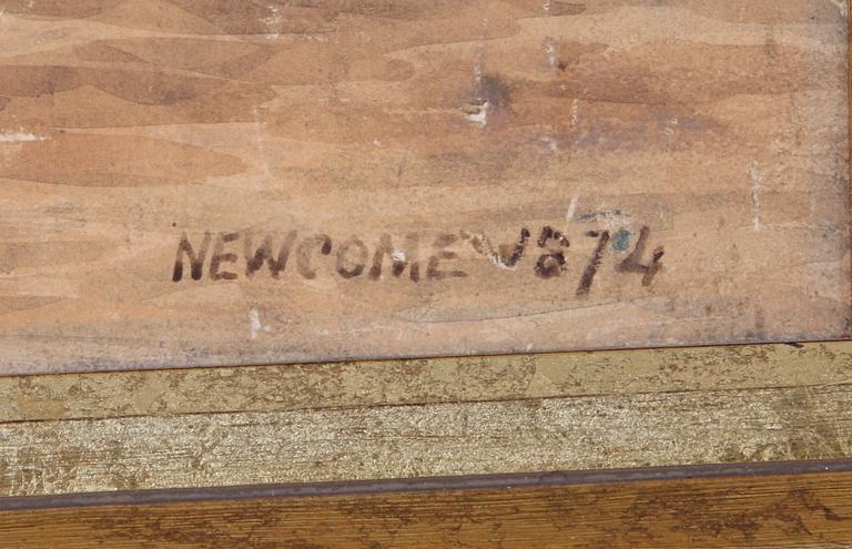 NEWCOMBE, F.C, akvarell, sign o dat 1874.