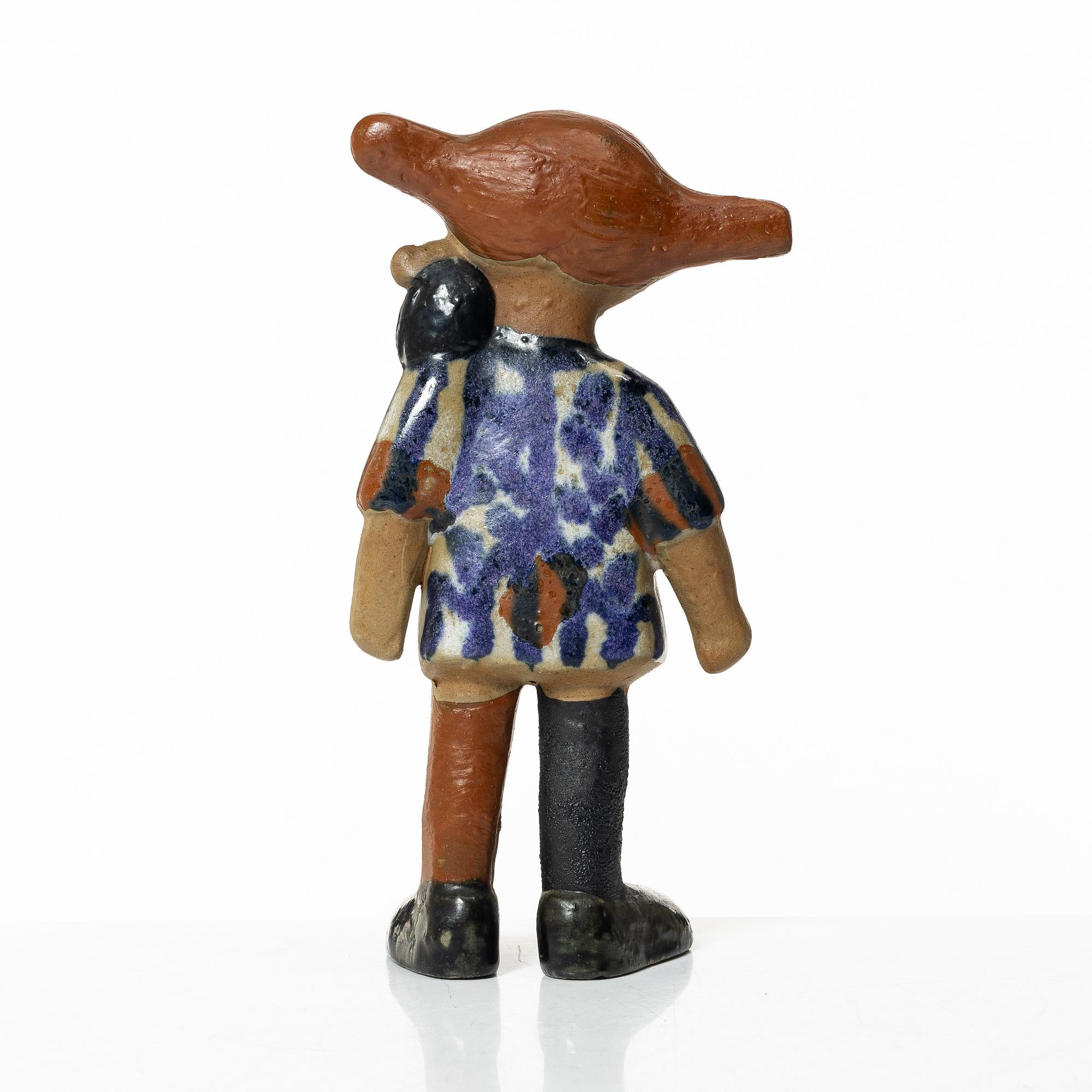 Lisa Larson, figurin, stengods, "Pippi Långstrump", Gustavsberg, 1969-71.