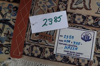A carpet, Nain, 9 LAA, part silk, ca  484 x 335 cm.