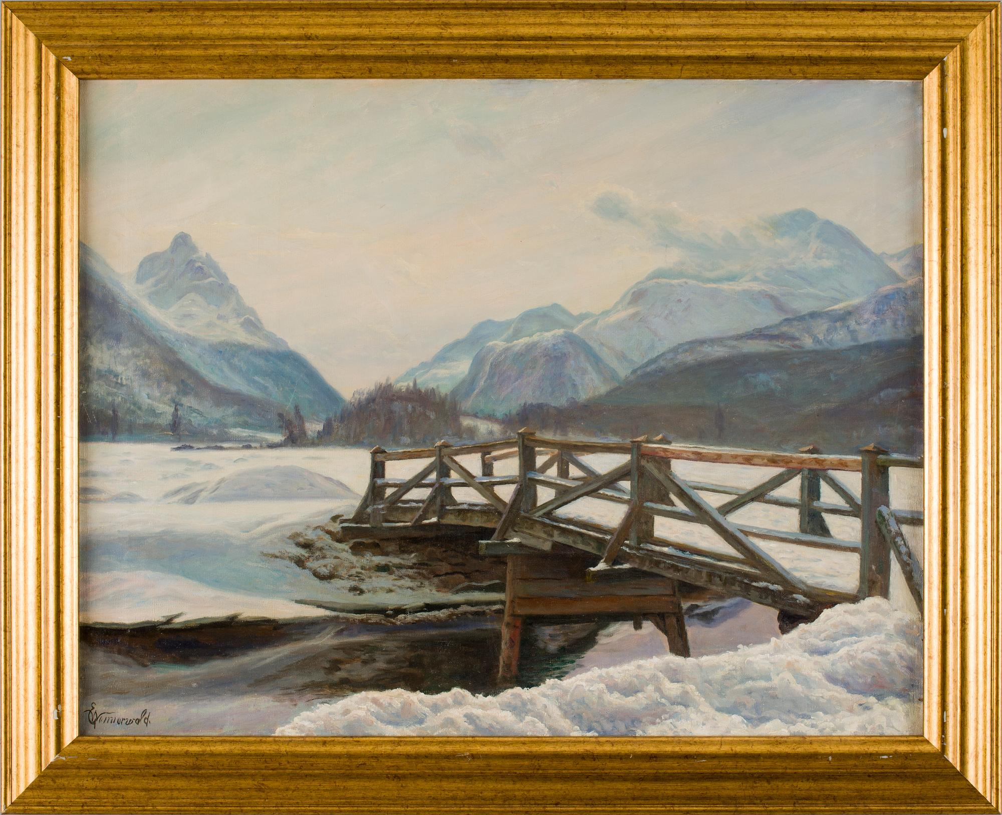 EMIL WENNERWALD, olja på duk, sign.