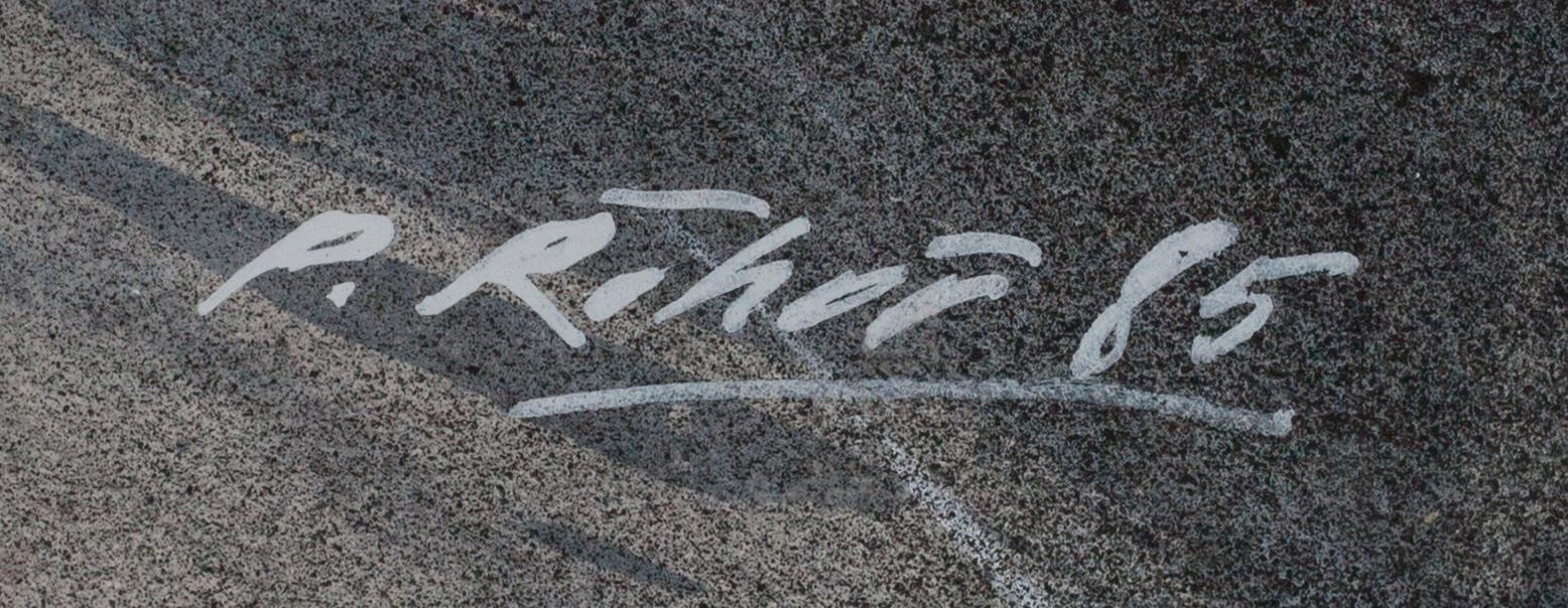 Petr Rehor, acrylic and collage, signed and dated-85.