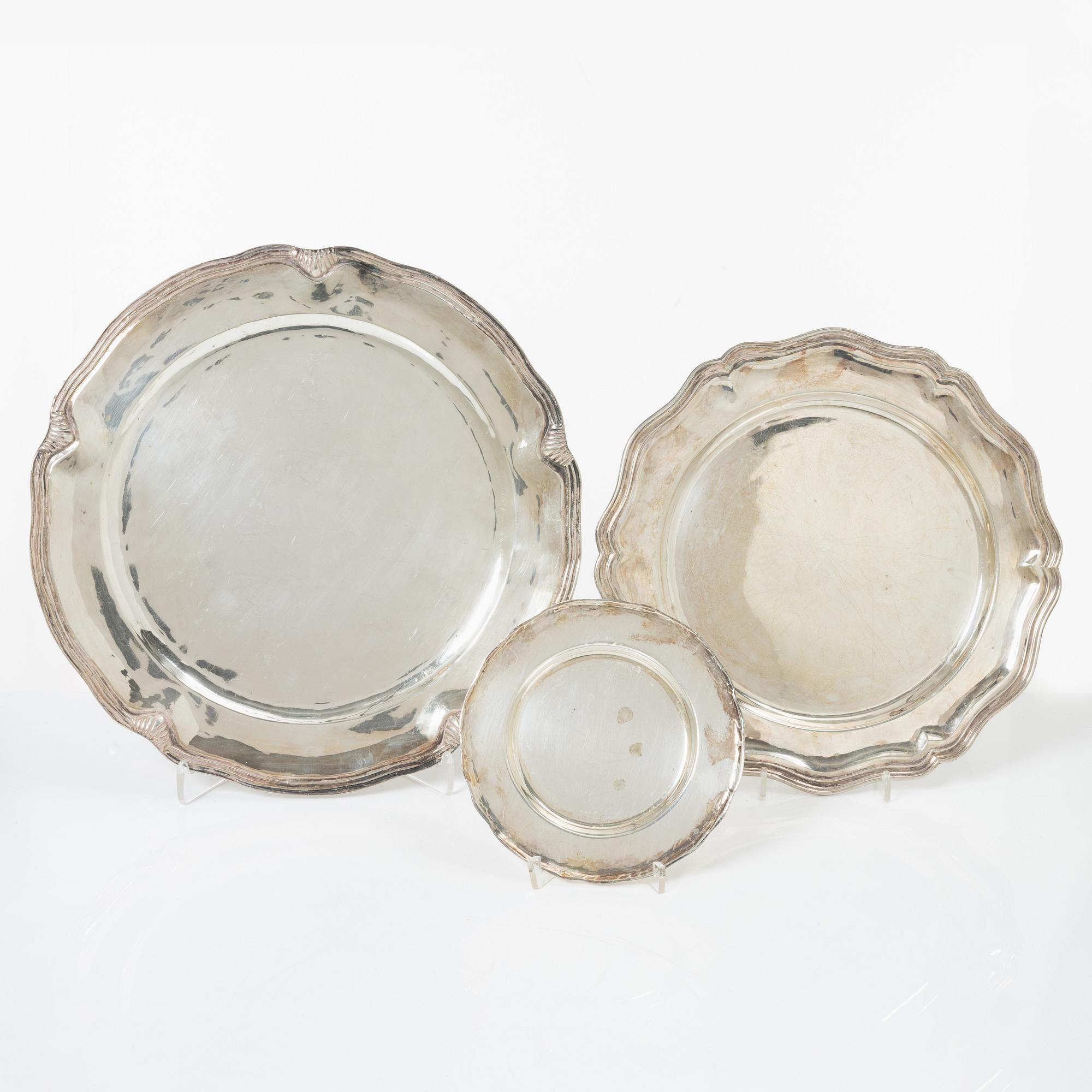 Fat, 3 st, sterlingsilver, Peru, 1900-tal.