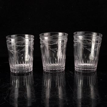 Seven late gustavian glasses, ca 1800.