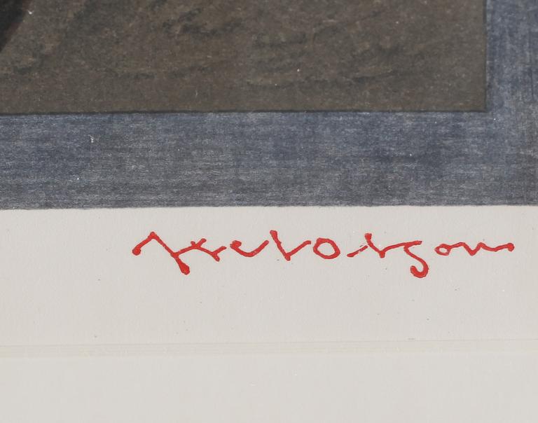 AXEL OLSON, färglitografi, stämpelsignerad och numrerad HC 39/40.