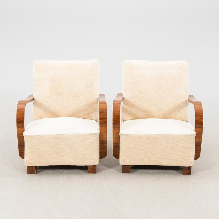 Armchairs, a pair of Art Deco, first half of the 20th century.