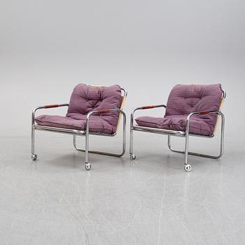 Göran Holmqvist, armchairs, a pair, "Klav", IKEA, 1970s.