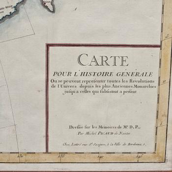 KARTA, Europa, Asien, Ryssland "Carte" 1700-tal.