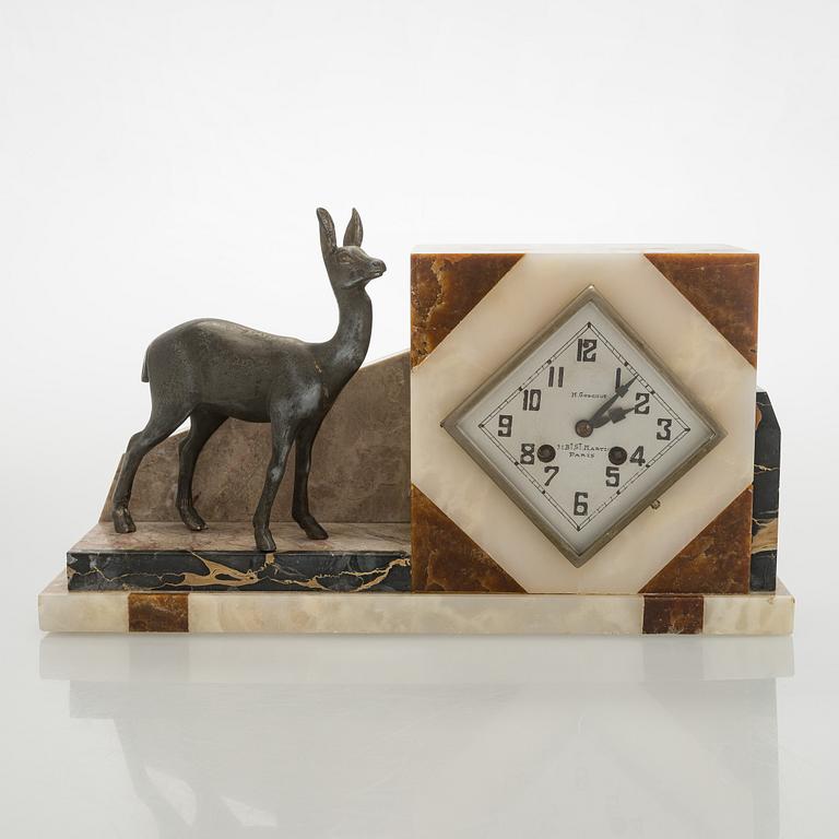 Pöytäkello, Art Déco, Ranska, 1930-luku.