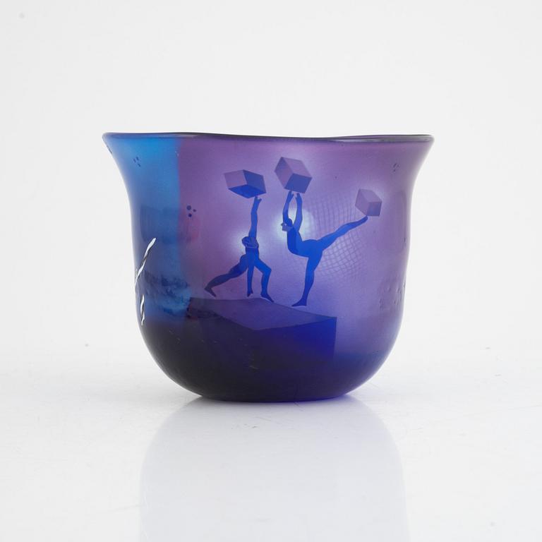 Bertil Vallien, a unique bowl, Kosta Boda.