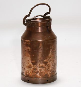 MJÖLKKRUKA, koppar, 1800-tal.