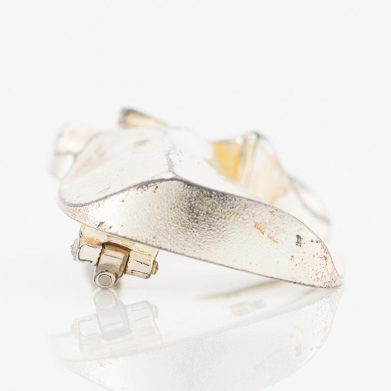 Lapponia, Brooch, sterling silver, designed by Björn Weckström, Finland 1981.