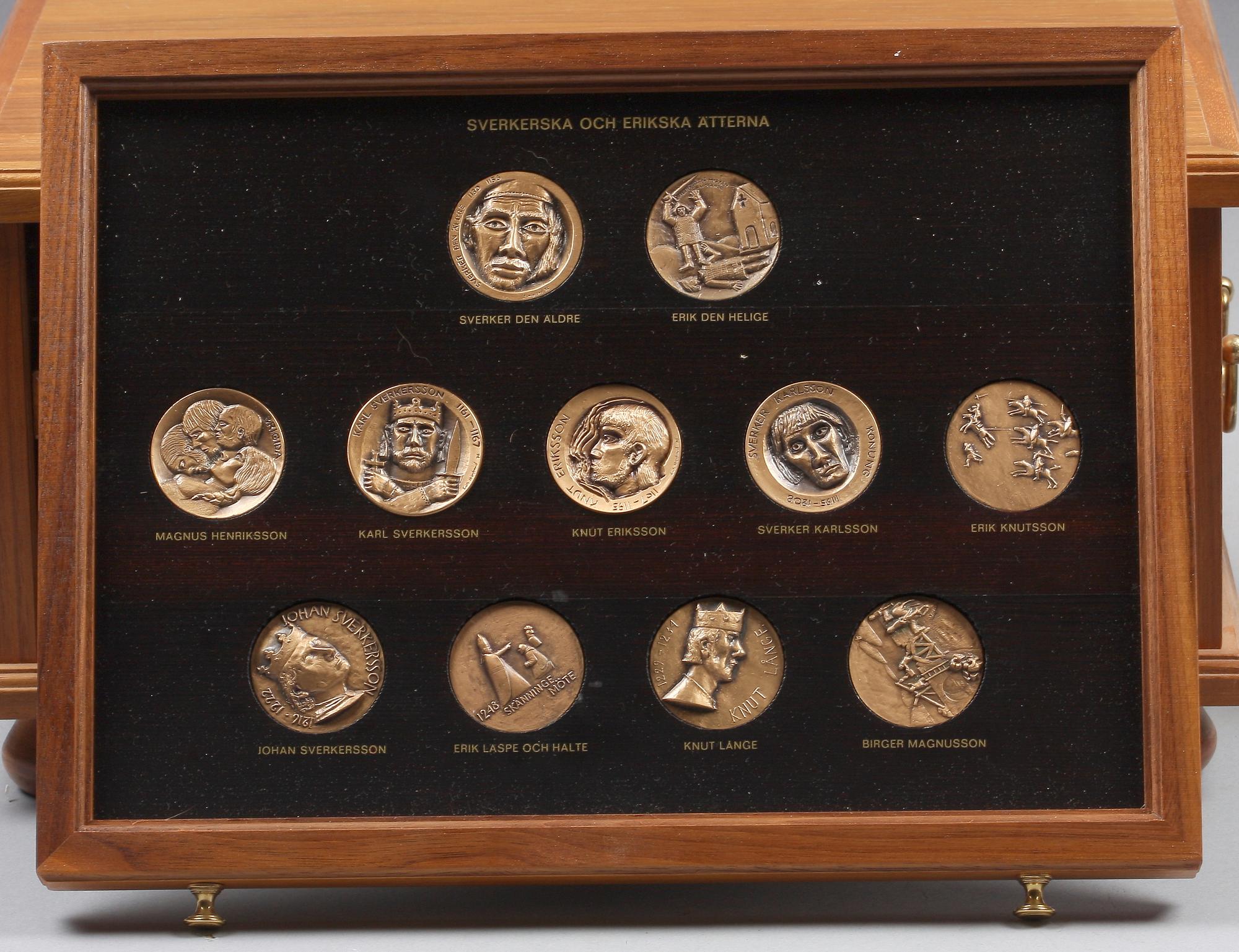 MEDALJSERIE, 60 st, brons. Sporrong.