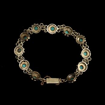 ARMLÄNK, 14k guld, omkring 1900-talets mitt. Vikt 22 g.