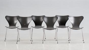 STOLAR, 6 st, "Sjuan", Arne Jacobsen, Fritz Hansen, Danmark 2004.