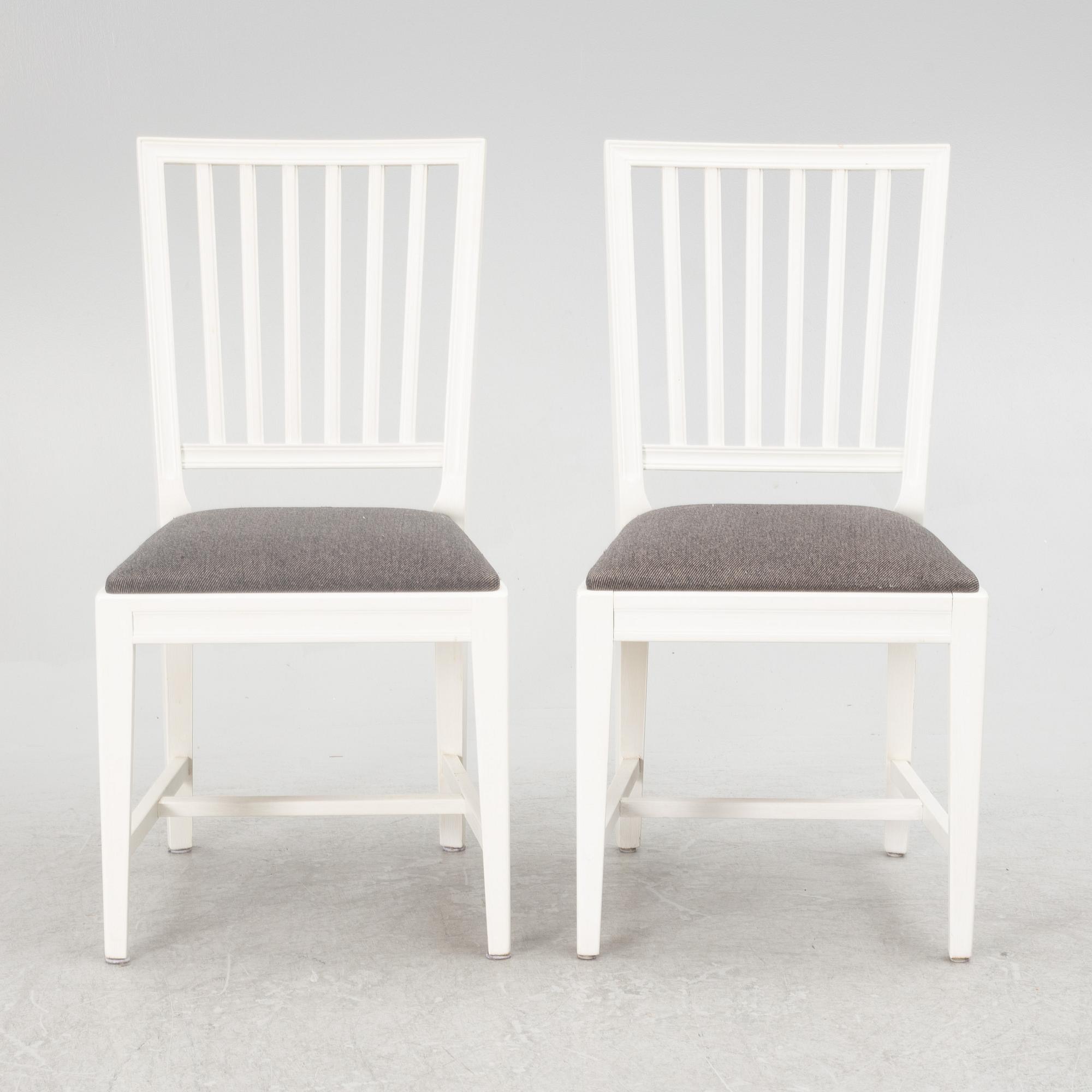 Chairs, 8 pcs, Leksand model, late 20th century.